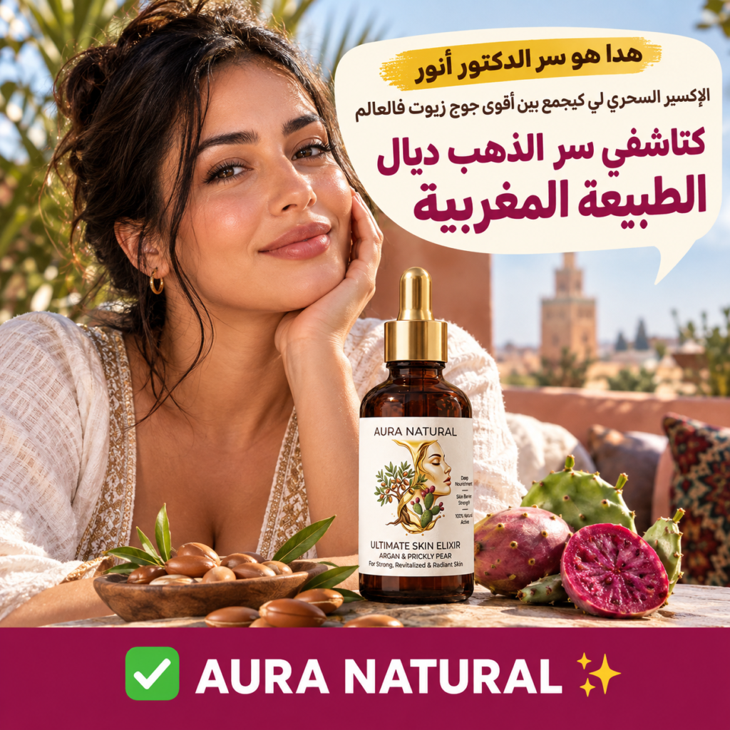 إكسير Aura Naturel بالزيوت المغربية الطبيعية للبشرة